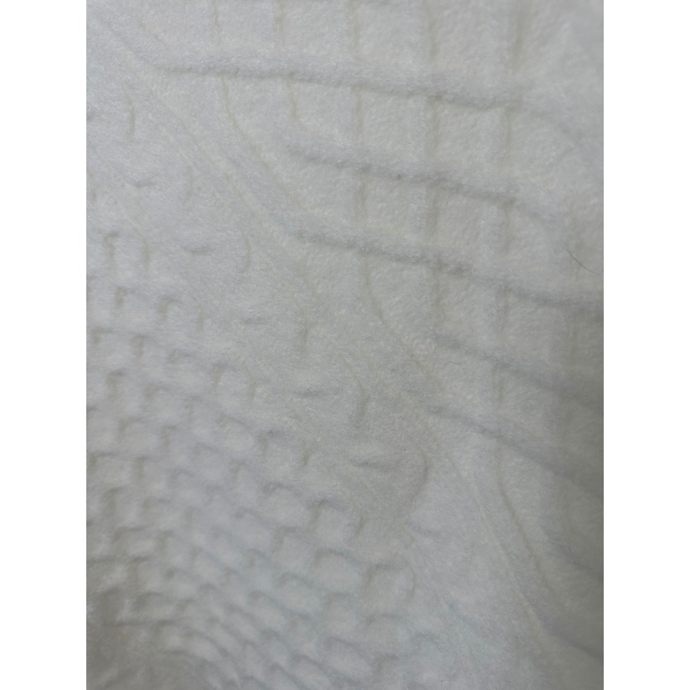 Elan White Cable Knit‎ Asymmetrical Zip Poncho Sweater Womens L Large - Picture 5 of 9